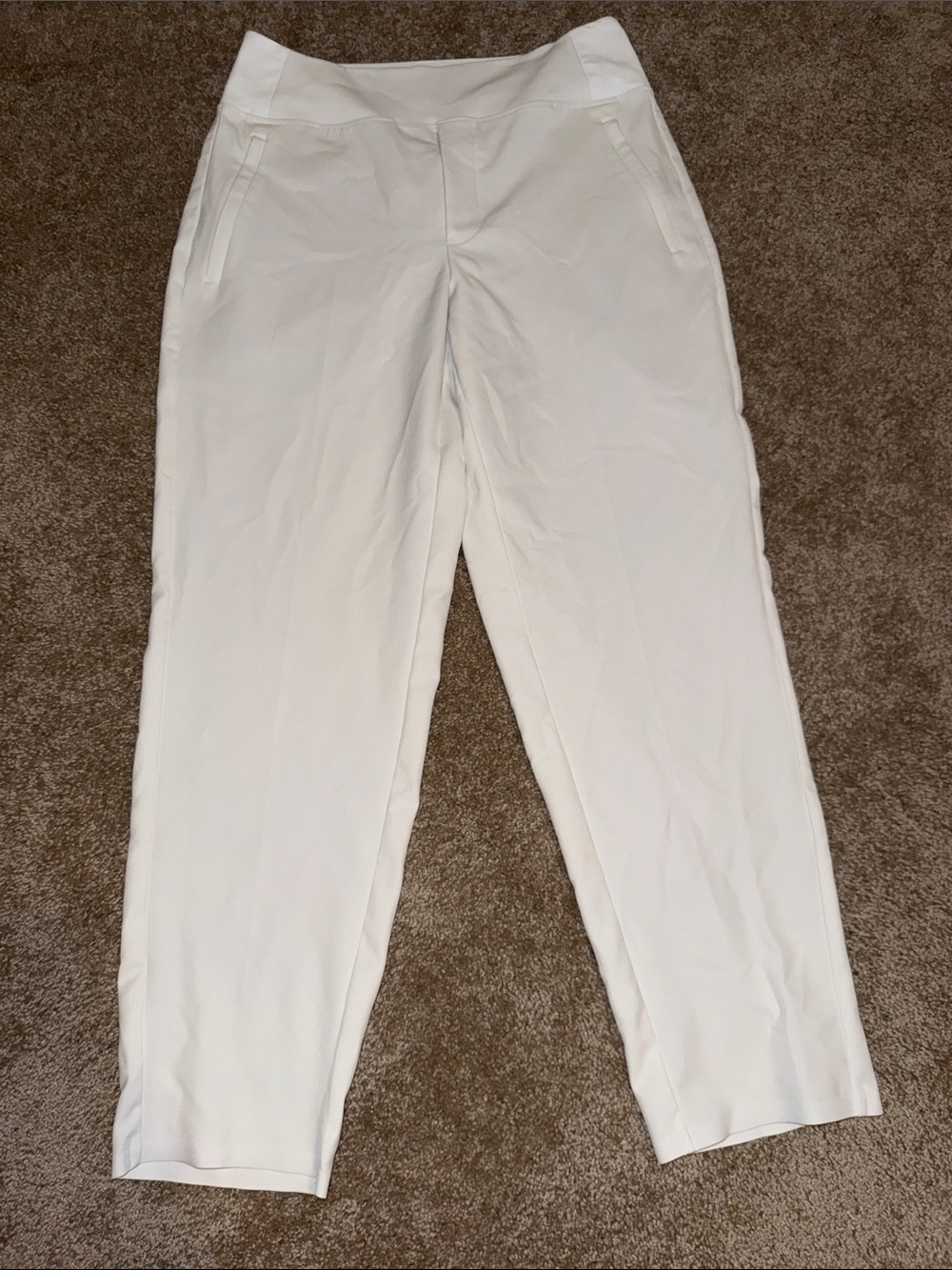 Athleta White Cropped Ankle Pants - size 6